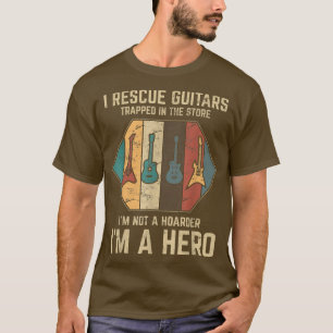 Camiseta I Rescue Guitars Trapped In The Store Funny Guitar