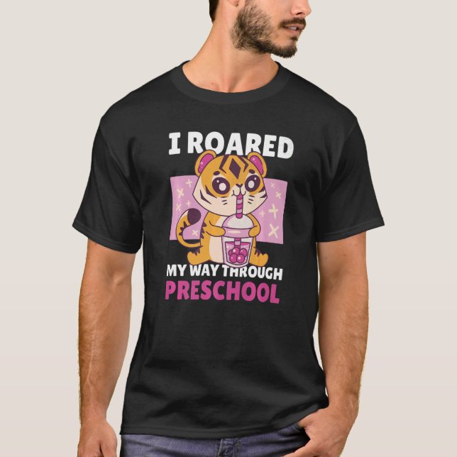 Camiseta I Roared my way Through Preschool for me of School (Anverso)