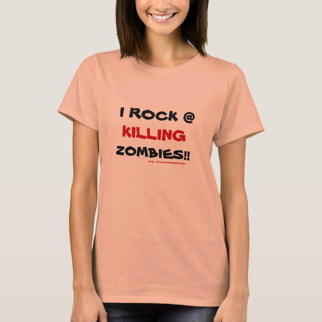 Camiseta I Rock @ Killing Zombies (Anverso)