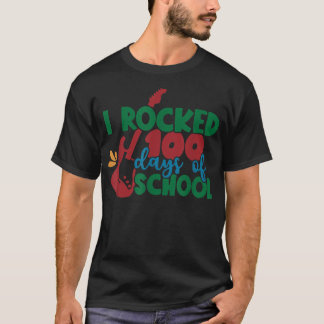Camiseta I Rocked 100 Days Of School Electric Guitar Music