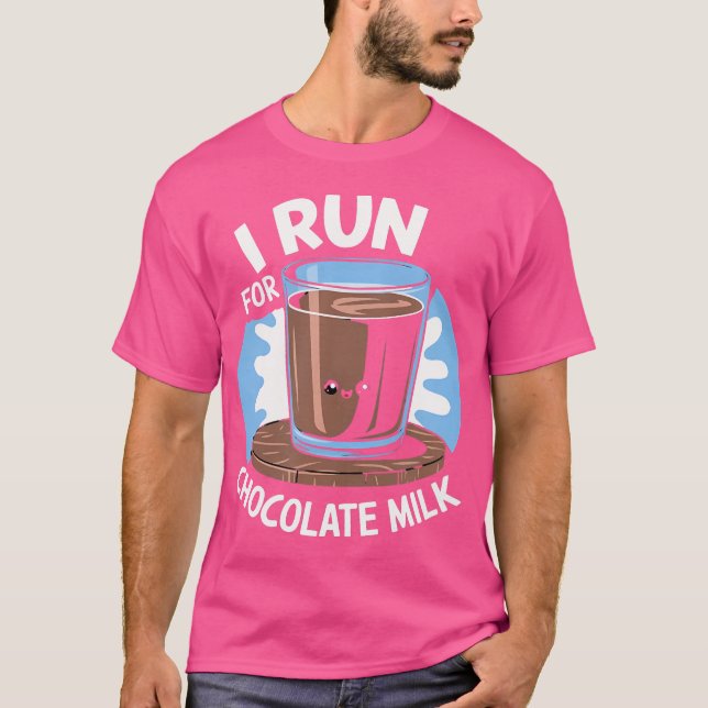 Camiseta I Run For Chocolate Milk Running (Anverso)