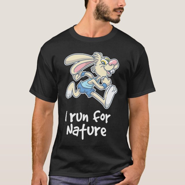 Camiseta I Run Nature Cute Bunny Running Rabbit Animal Kids (Anverso)