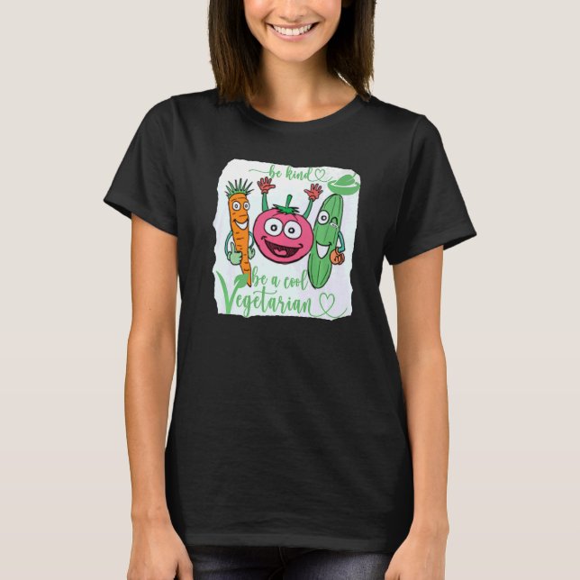 Camiseta I Run On Veggie  Vegan Be Kind And Be A Cool Veget (Anverso)