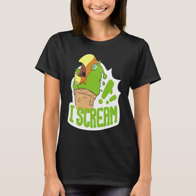 Camiseta I Scream Ice Cream Parrot Screaming for Cockatiels (Anverso)