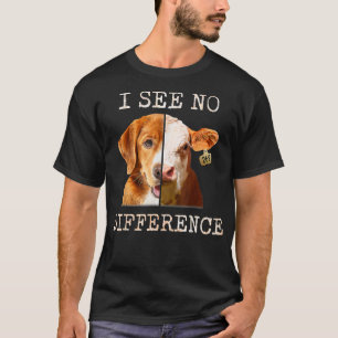 Camiseta I See No Difference Vegetarian Vegan Cow And Dog L