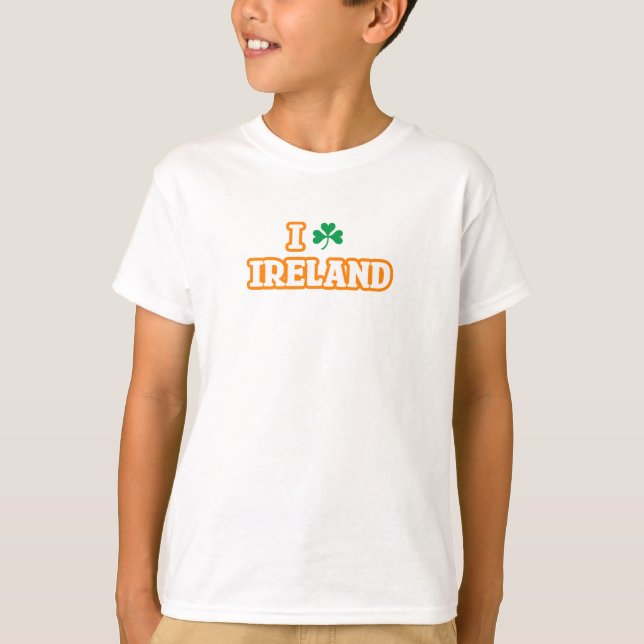 Camiseta "I [SHAMROCK] IRELAND" Kids Tee (Anverso)