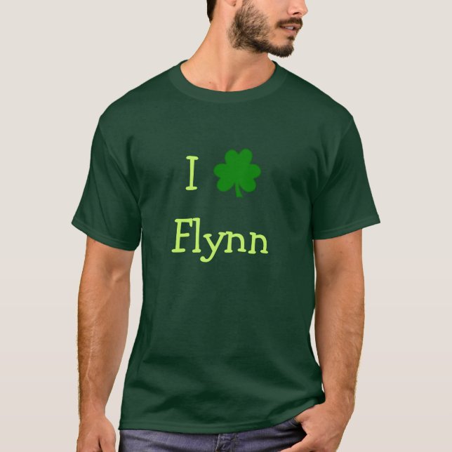 Camiseta I Shamrock Name Green St Pats Day (Anverso)