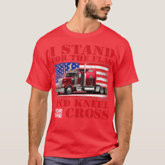 Camiseta I stand for the flag and kneel for the cross