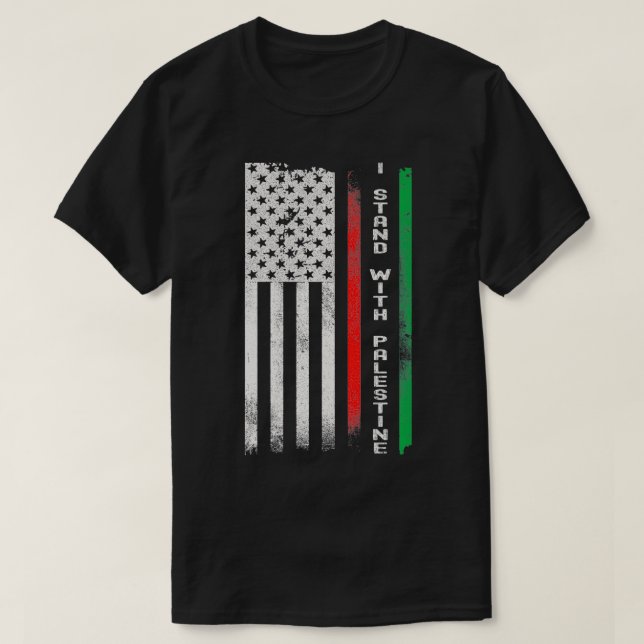 Camiseta I Stand With Palestine Flag Premium  (Diseño del anverso)