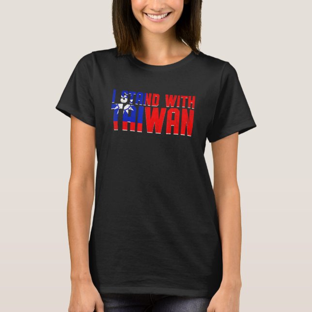 Camiseta I Stand With Taiwan Retro Taiwanese Flag Support T (Anverso)