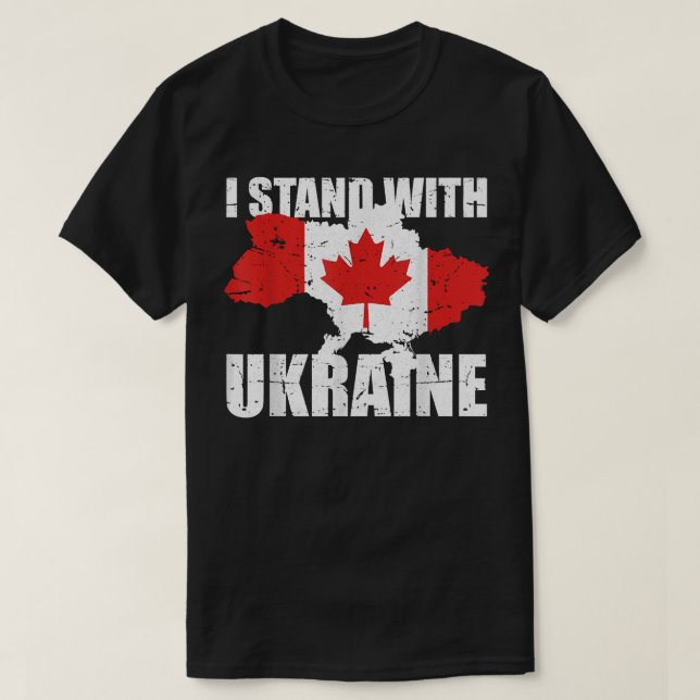 Camiseta I Stand With Ukraine Canada Support Ukrainian Stro (Diseño del anverso)