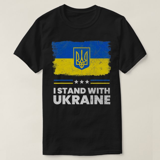 Camiseta I Stand With Ukraine Flag  Ukrainian Flag  Ukraine (Diseño del anverso)