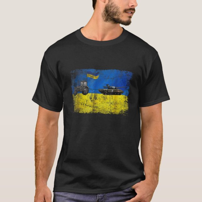 Camiseta I Stand With Ukraine Funny Ukrainian Farmer Steals (Anverso)