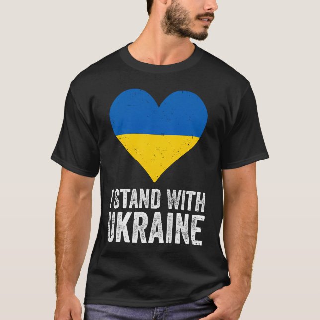 Camiseta I Stand With Ukraine Stop Putin Stop War Support U (Anverso)