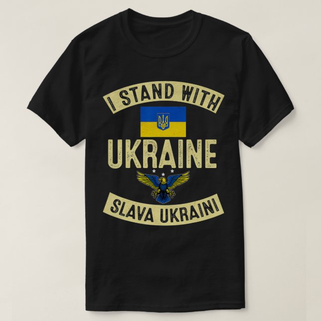 Camiseta I Stand With Ukraine Support Ukraine Ukrainian  (Diseño del anverso)