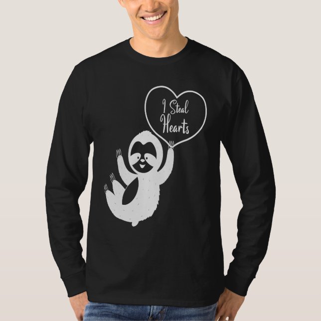 Camiseta I Steal Hearts Sloth  Valentines Day  1 (Anverso)