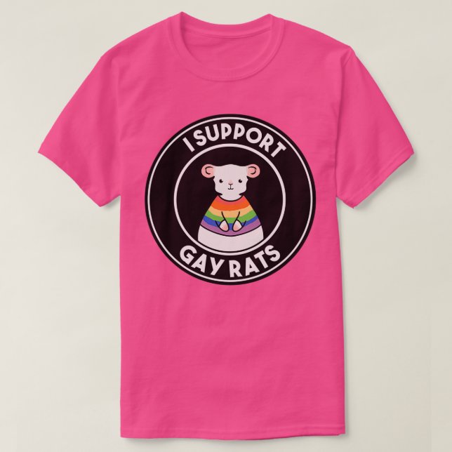 Camiseta I Support Gay Rats (Diseño del anverso)