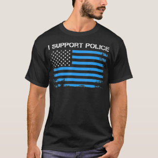 CAMISETA I SUPPORT POLICE BLUE USA FLAG1