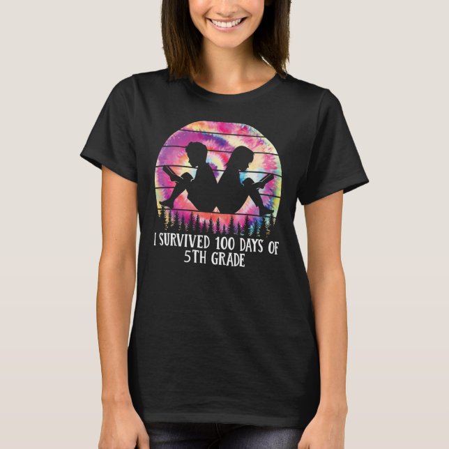 CAMISETA I SURVIVED 100 DAYS OF 5TH GRADE TEACHER SCHOOL (Anverso)