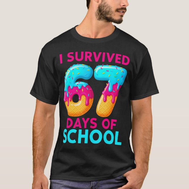 Camiseta I Survived 67 Days Of School 67 Meme Teachers Stud (Anverso)