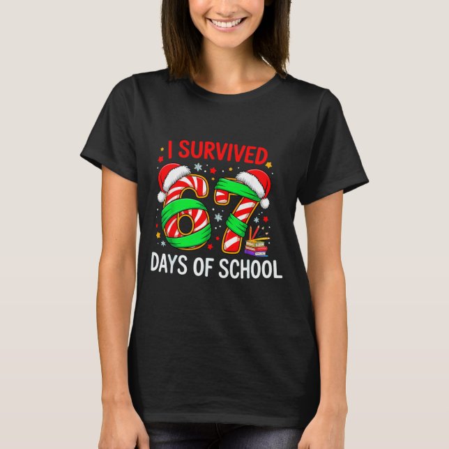Camiseta I Survived 67 Days Of School Christmas  (Anverso)