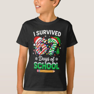 Camiseta I Survived 67 Days Of School Christmas Teachers St