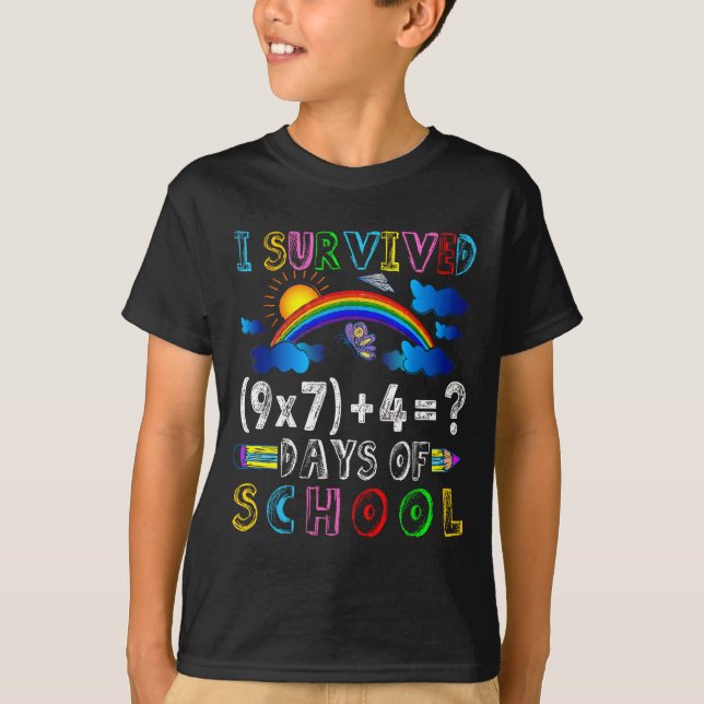 Camiseta I Survived 67 Days Of School Funny 67 Meme Math Te (Anverso)