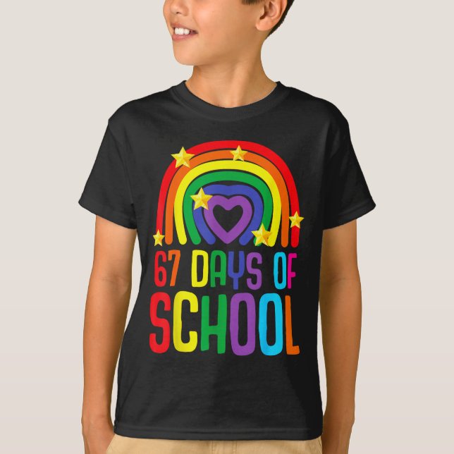 Camiseta I Survived 67 Days Of School Funny Meme Student Te (Anverso)