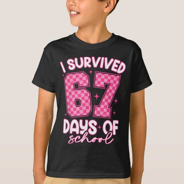 Camiseta I Survived 67 Days Of School Funny Meme Teacher St (Anverso)