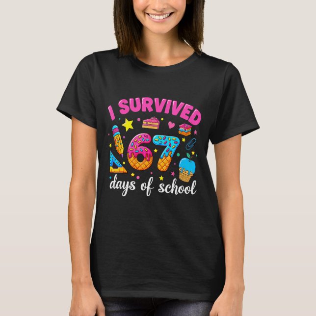 Camiseta I Survived 67 Days Of School Funny Meme Teacher St (Anverso)
