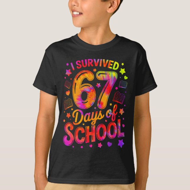 Camiseta I Survived 67 Days Of School Funny Meme Teacher St (Anverso)
