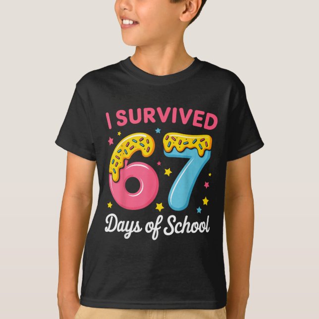 Camiseta I Survived 67 Days Of School Funny Meme Teacher St (Anverso)