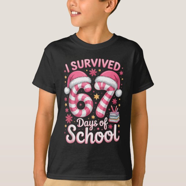 Camiseta I Survived 67 Days Of School Funny Meme Teacher St (Anverso)
