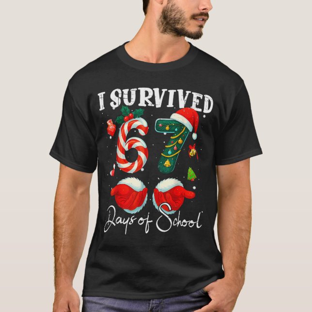 Camiseta I Survived 67 Days Of School Funny Meme Teacher St (Anverso)