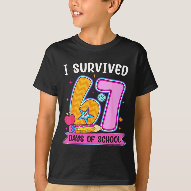 Camiseta I Survived 67 Days Of School Funny Meme Teacher St (Anverso)