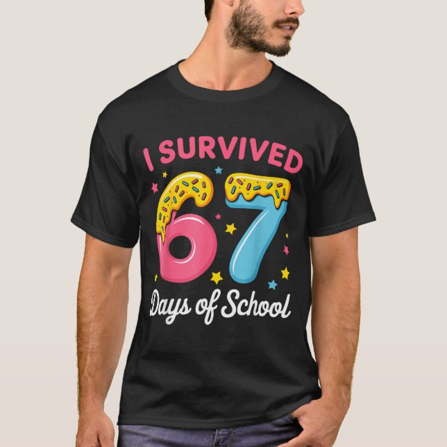 Camiseta I Survived 67 Days Of School Funny Meme Teacher St (Anverso)