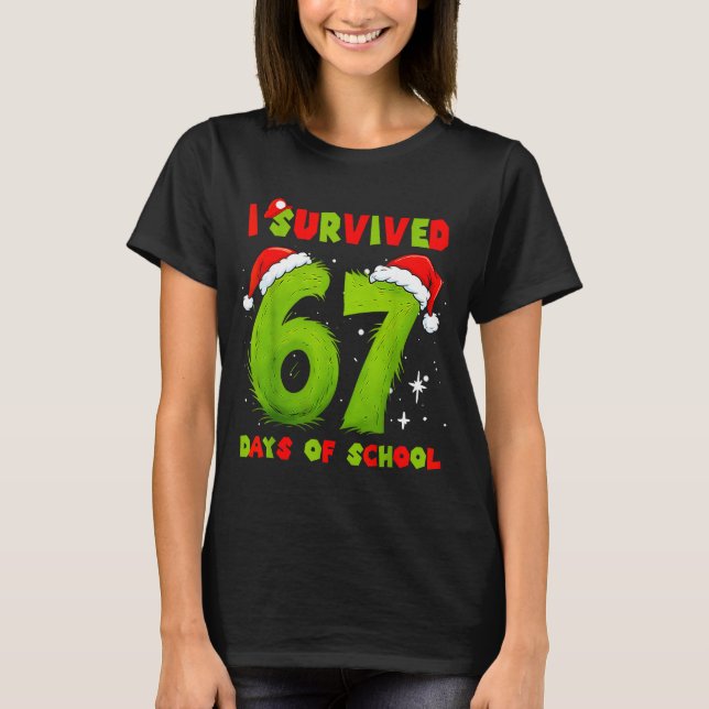 Camiseta I Survived 67 Days Of School Funny Meme Teacher St (Anverso)