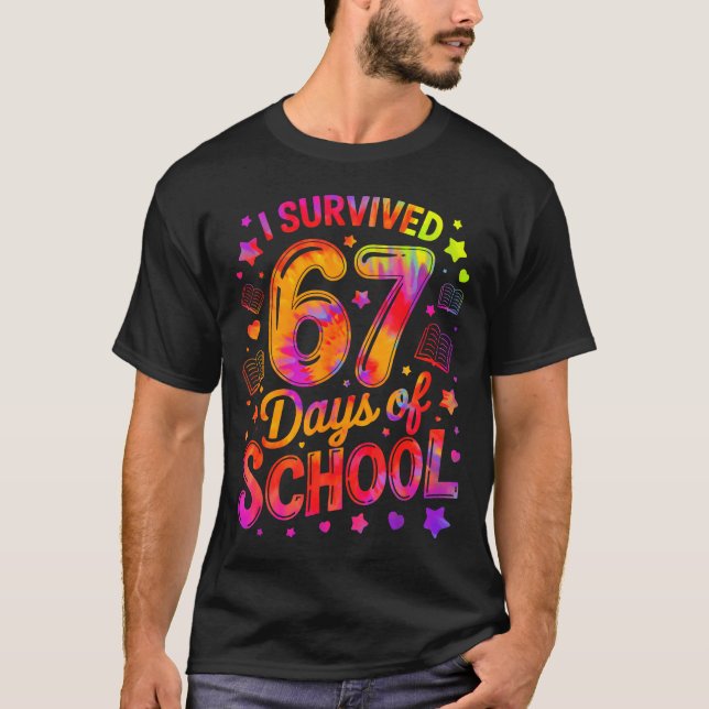 Camiseta I Survived 67 Days Of School Funny Meme Teacher St (Anverso)