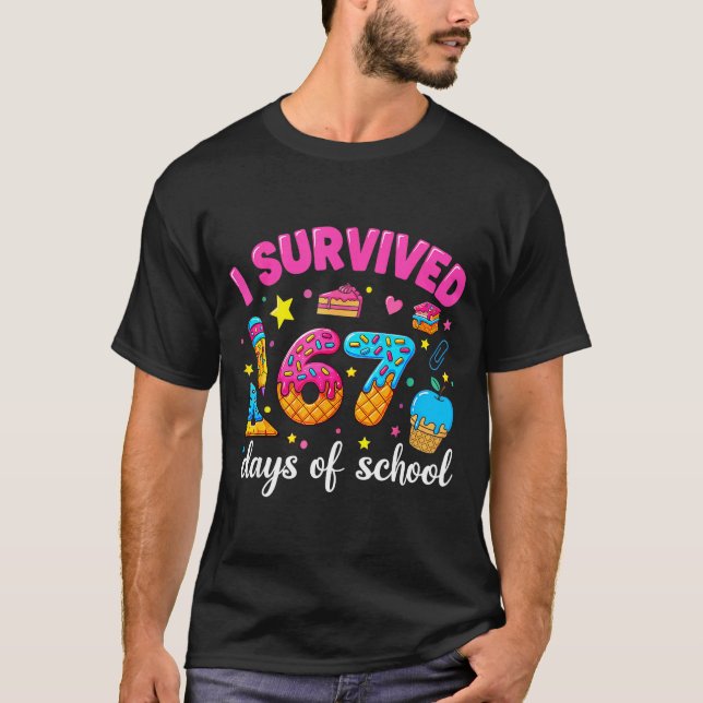 Camiseta I Survived 67 Days Of School Funny Meme Teacher St (Anverso)