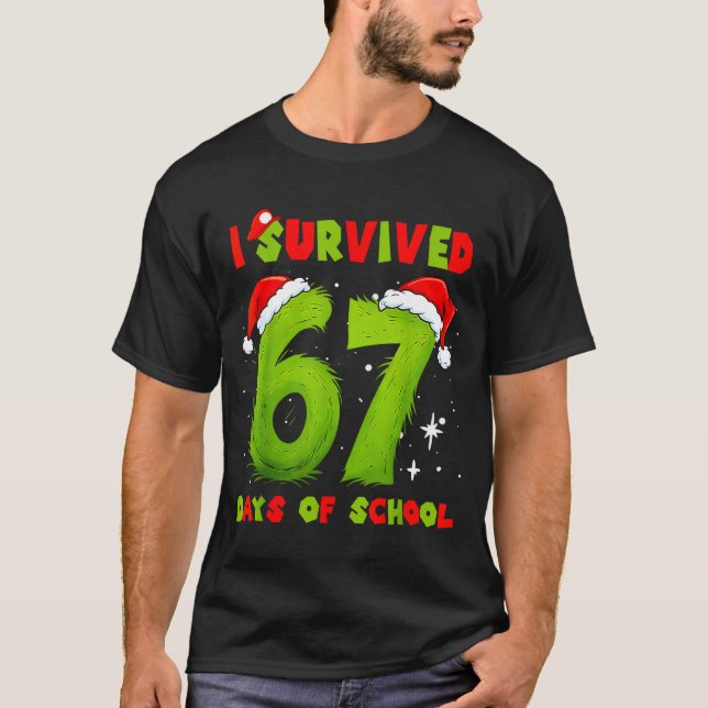 Camiseta I Survived 67 Days Of School Funny Meme Teacher St (Anverso)