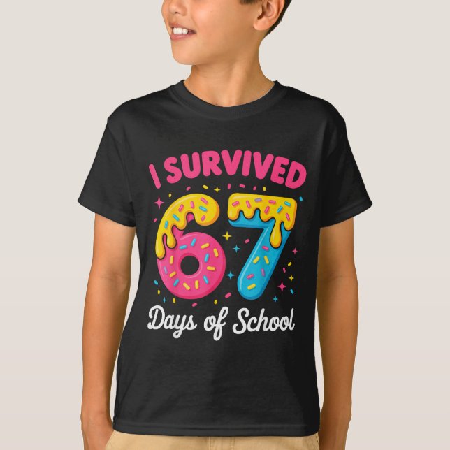 Camiseta I Survived 67 Days Of School Funny Meme Teacher St (Anverso)