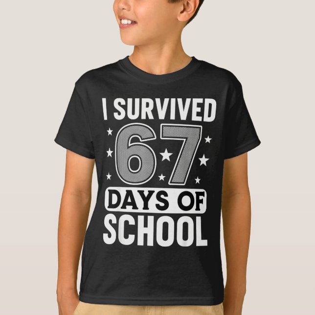 Camiseta I Survived 67 Days Of School Funny Meme Teacher St (Anverso)