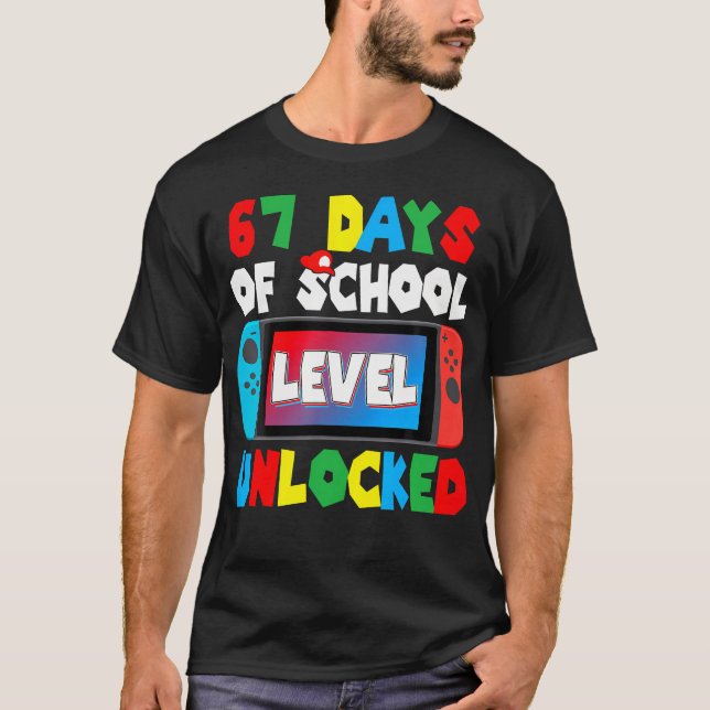 Camiseta I Survived 67 Days Of School Gamer 67 Days Student (Anverso)