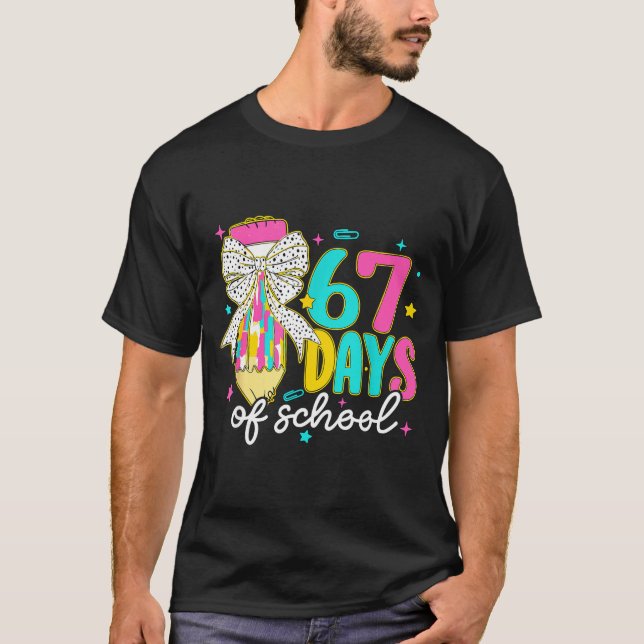 Camiseta I Survived 67 Days Of School Six Seven Meme Teache (Anverso)