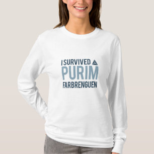 Camiseta I survived a purim farbrengen