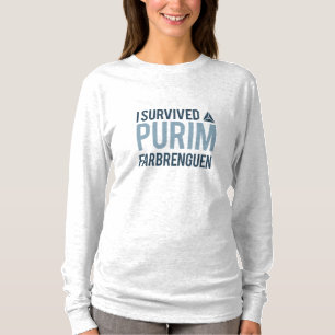 Camiseta I survived a purim farbrengen