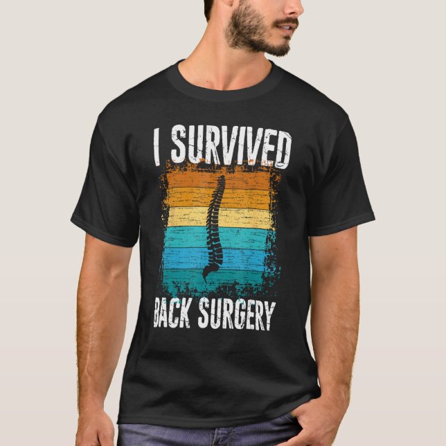 Camiseta I Survived Back Surgery  Scoliosis Warrior Awarene (Anverso)