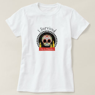 Camiseta I Survived Dia de Muertos Skull T-Shirt