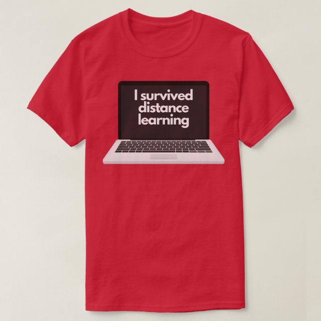 Camiseta I survived distance learning 1 (Diseño del anverso)