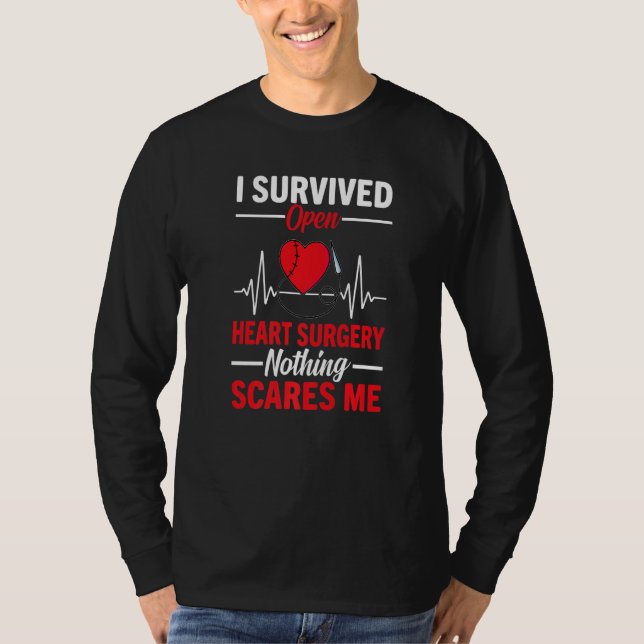 Camiseta I Survived Open Heart Surgery Open Heart Surgery M (Anverso)